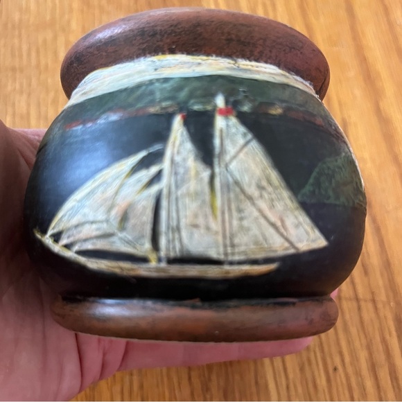 Lang Candles Primitive Nautical Sailboat Votive Holder - Picture 5 of 5